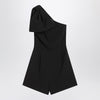 Max Mara Pianoforte One-shoulder short jumpsuit in black cady