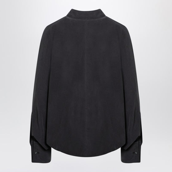 Max Mara Anthracite grey silk body shirt