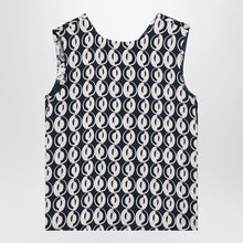  MAX MARA TIMELESS Reversible blue sleeveless top