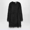 Loulou Studio Black Tina fringed dress