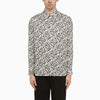PT Torino White viscose striped shirt