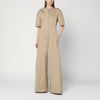 TheLatest Sand coloured palazzo jumpsuit in cotton