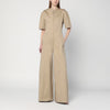 TheLatest Sand coloured palazzo jumpsuit in cotton