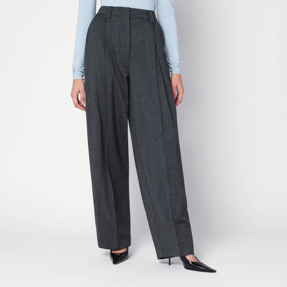 TheLatest Wide grey wool-blend trousers