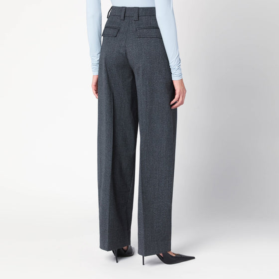 TheLatest Wide grey wool-blend trousers