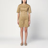 TheLatest Camel-coloured short jumpsuit in cotton