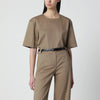 TheLatest Short-sleeve cognac cotton top
