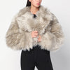 TheLatest Short ice-white faux fur coat