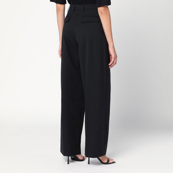 TheLatest Wide-leg black wool blend trousers