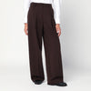 TheLatest Wide-leg brown wool blend trousers