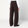 TheLatest Wide-leg brown wool blend trousers
