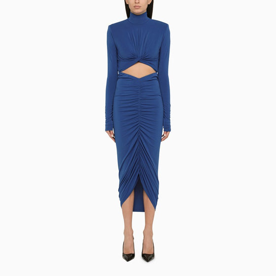 THE ANDAMANE Kim electric blue midi dress