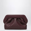 THEMOIRè Plum-coloured woven Bios clutch bag