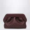 THEMOIRè Plum-coloured woven Bios clutch bag