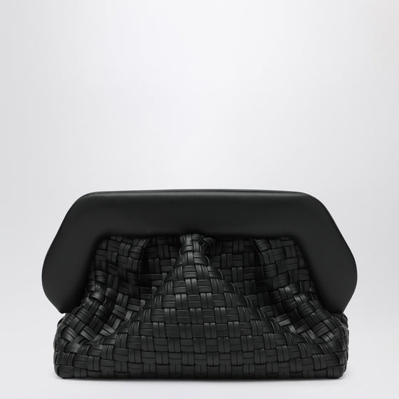 THEMOIRè Black woven Bios clutch bag
