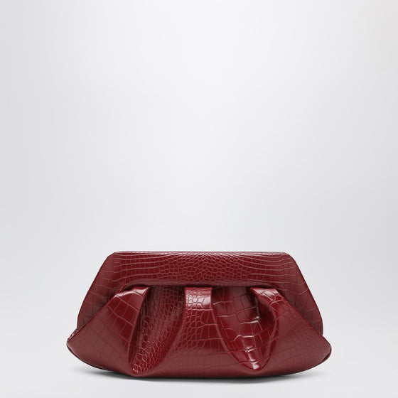 THEMOIRè Emera clutch plum crocodile effect