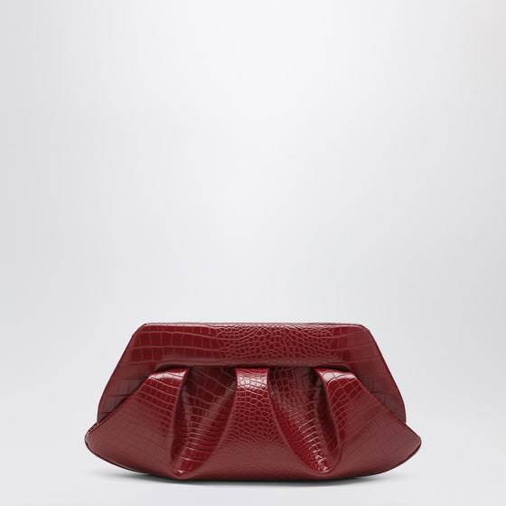THEMOIRè Emera clutch plum crocodile effect