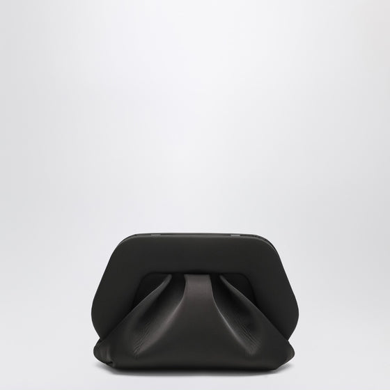 THEMOIRè Black satin Gea clutch bag