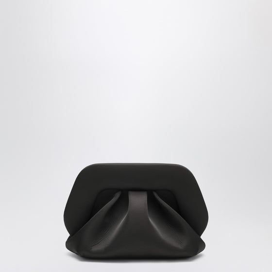 THEMOIRè Black satin Gea clutch bag
