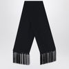 Taller Marmo Black scarf with fringes