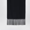 Taller Marmo Black scarf with fringes