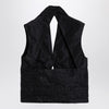 Patou Black zipped waistcoat