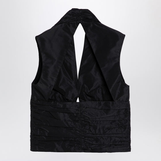 Patou Black zipped waistcoat