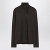 LEMAIRE Brown turtleneck with integrated scarf