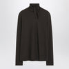 LEMAIRE Brown turtleneck with integrated scarf