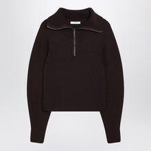  LEMAIRE Eggplant zip-up sweater