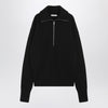 LEMAIRE Black wool zip sweater