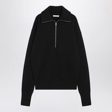  LEMAIRE Black wool zip sweater