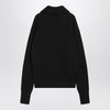 LEMAIRE Black wool zip sweater