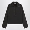LEMAIRE Brown wool-blend zip sweater