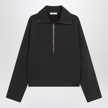  LEMAIRE Brown wool-blend zip sweater