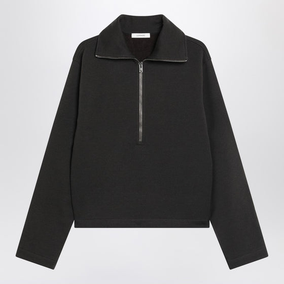 LEMAIRE Brown wool-blend zip sweater