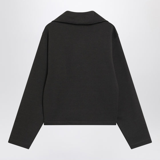 LEMAIRE Brown wool-blend zip sweater