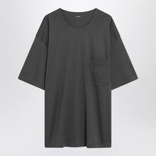  LEMAIRE Charcoal grey cotton and silk T-shirt