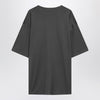 LEMAIRE Charcoal grey cotton and silk T-shirt