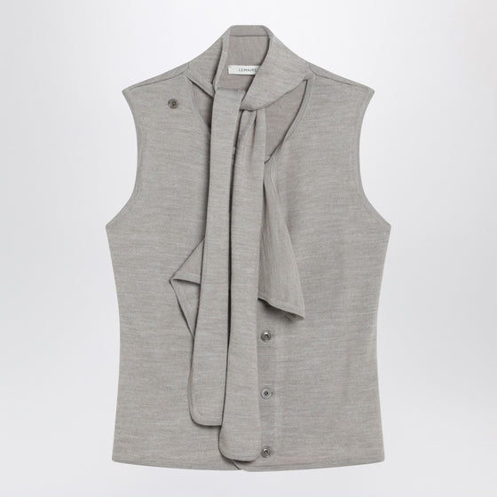 LEMAIRE Taupe wool blend waistcoat