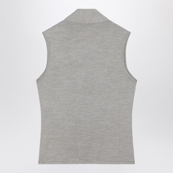 LEMAIRE Taupe wool blend waistcoat