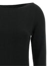 Elie Saab Black Wool Off-the-shoulder Top