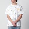 Gallery Dept. White T-shirt with logo print and splashes