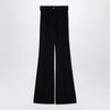 Patou Black wool blend bell-bottom trousers