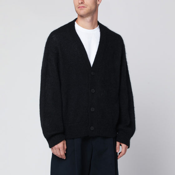 STUDIO NICHOLSON Black mohair-blend cardigan