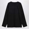 LEMAIRE Black cotton and silk interlock T-shirt