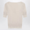 LEMAIRE Light beige trompe-l'oeil top in viscose and silk