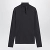 LEMAIRE Dark grey long-sleeved sweater with scarf detail
