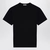 Tekla Black cotton crew-neck T-shirt