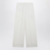 The Frankie Shop Brickell white wool-blend trousers